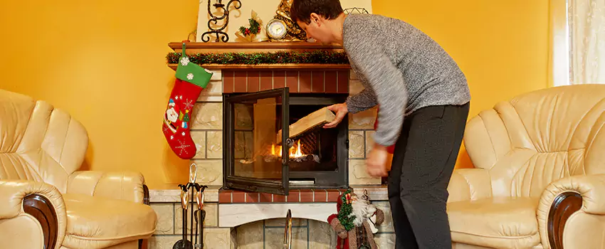Rusted Metal Fireplace Restoration in Cudahy, California